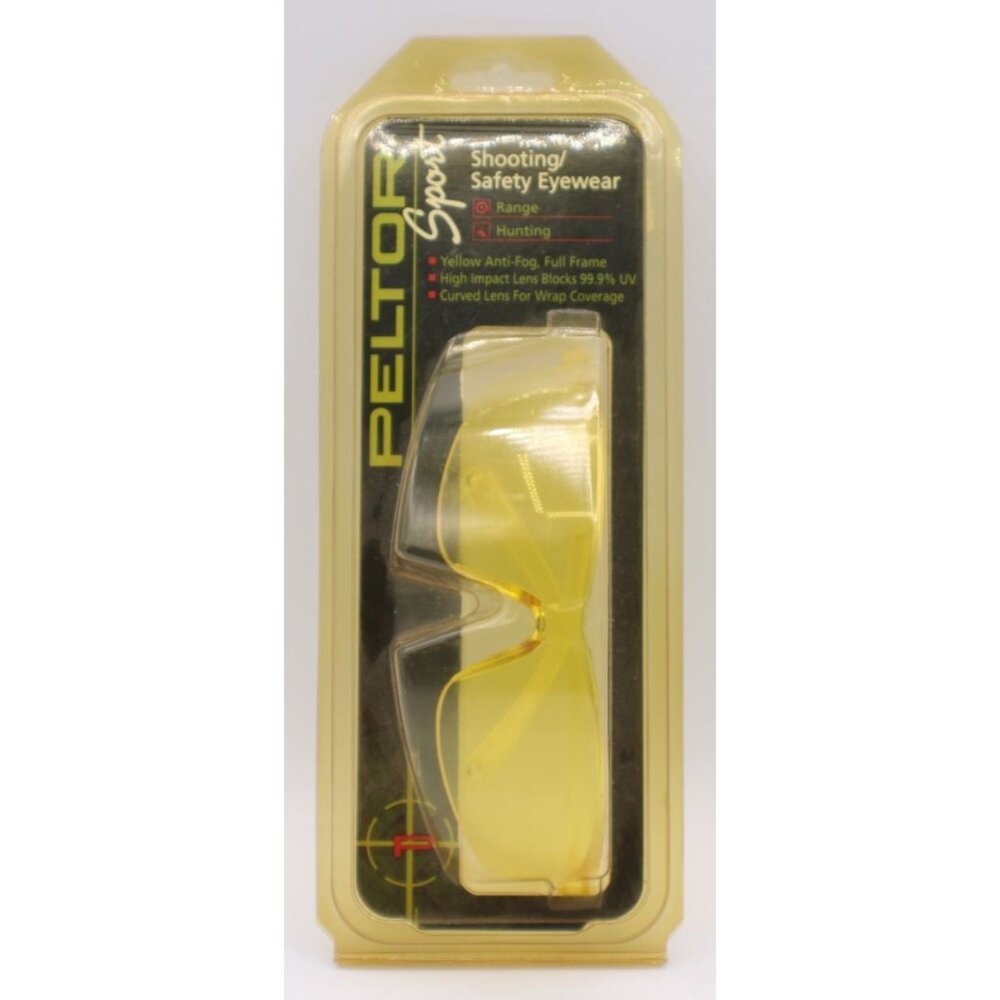 Peltor Safety Eyewear Yellow Anti-Fog UV Protection Hunting/Range/Woodworking
